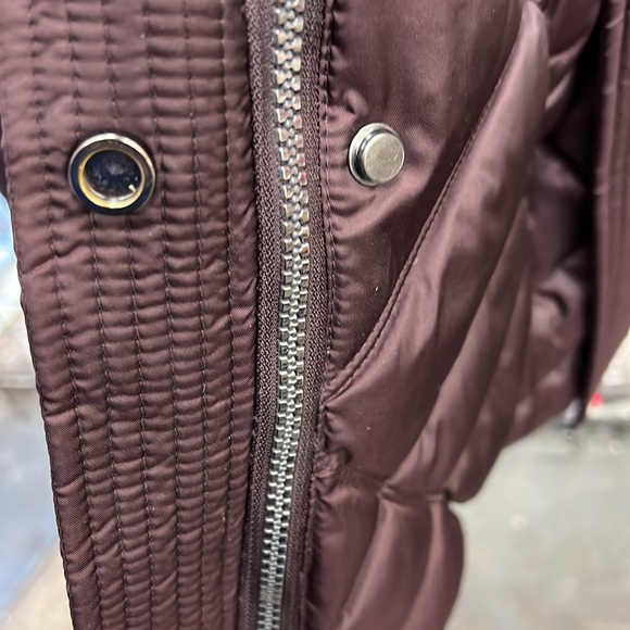 NWT,LAUNDRY BY SHELLI SEGAL DIAMOND QUILTED PUFFER JACKET,black plum - Picture 14 of 17